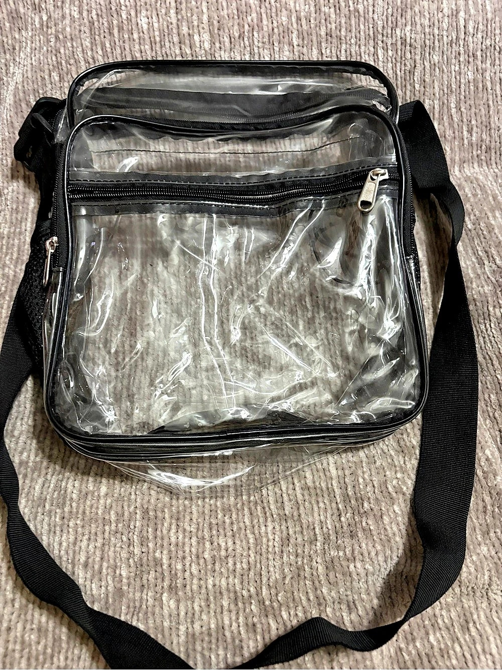 Clear & Black Crossbody Bag